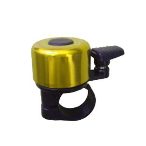 Campainha De Aço Dourada Com Base Plástica Para Bicicleta