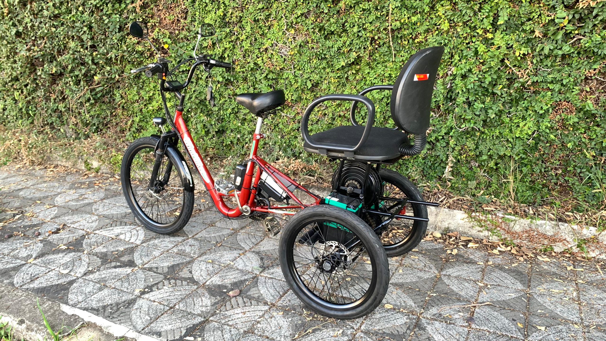 Triciclo Elétrico Duplo 1000W 48V 15Ah Seminovo - Imagem 4